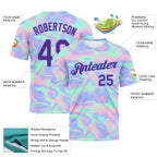 Custom 3D Pattern Design Abstract Trendy Holographic Vaporwave Style Performance T-Shirt