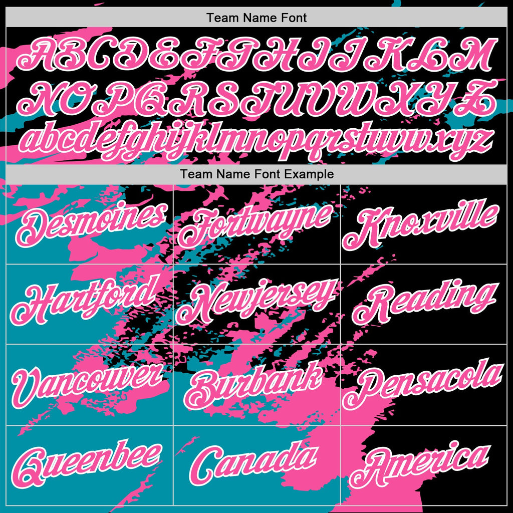 Custom Stitched Black Pink Teal-White 3D Pattern Design Abstract Fragment Art Splash Sports Pullover Sweatshirt Hoodie