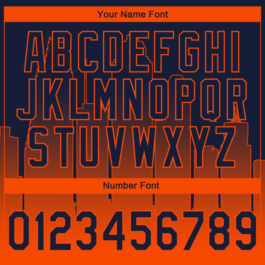 Custom Stitched Navy Orange Gradient Fashion Houston City Edition Sports Pullover Sweatshirt Hoodie