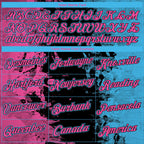 Custom Pink Black-Sky Blue Ink Splash Duotono Style Performance T-Shirt