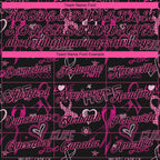 Custom Black Pink 3D Pattern Design Pink Ribbon Breast Cancer Awareness Month Women Health Care Support Performance T-Shirt