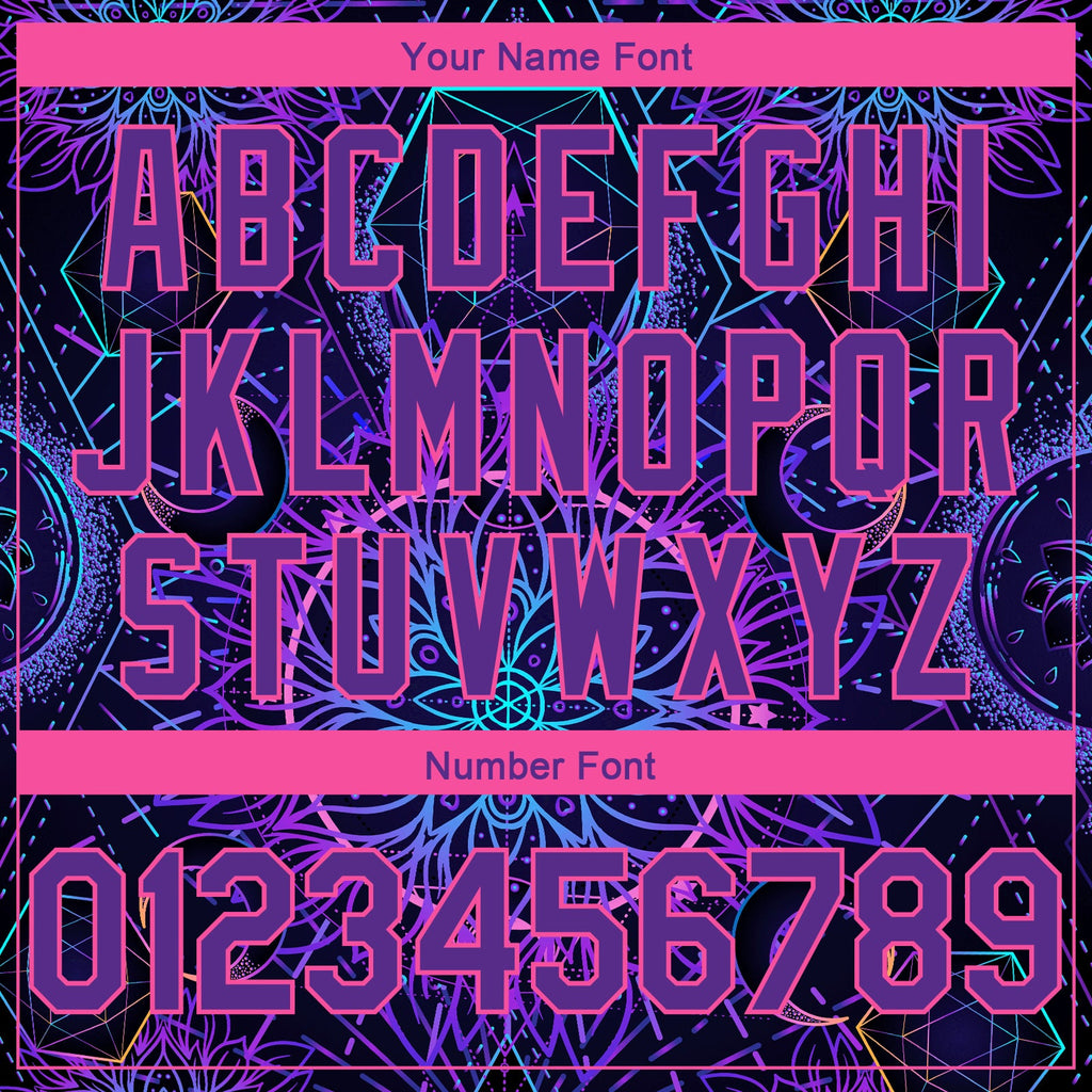 Custom Purple Pink 3D Pattern Design Magic Mushrooms Over Sacred Geometry Psychedelic Hallucination Authentic Basketball Jersey
