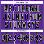 Custom Purple Black-White Lines Authentic City Edition Basketball Jersey