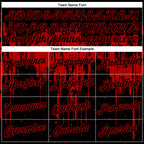 Custom Black Red 3D Pattern Design Dripping Splatter Art Performance T-Shirt