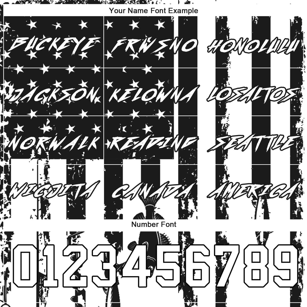 Custom White Black 3D American Flag And Fish Hook Fishing Sports Pullover Sweatshirt Hoodie