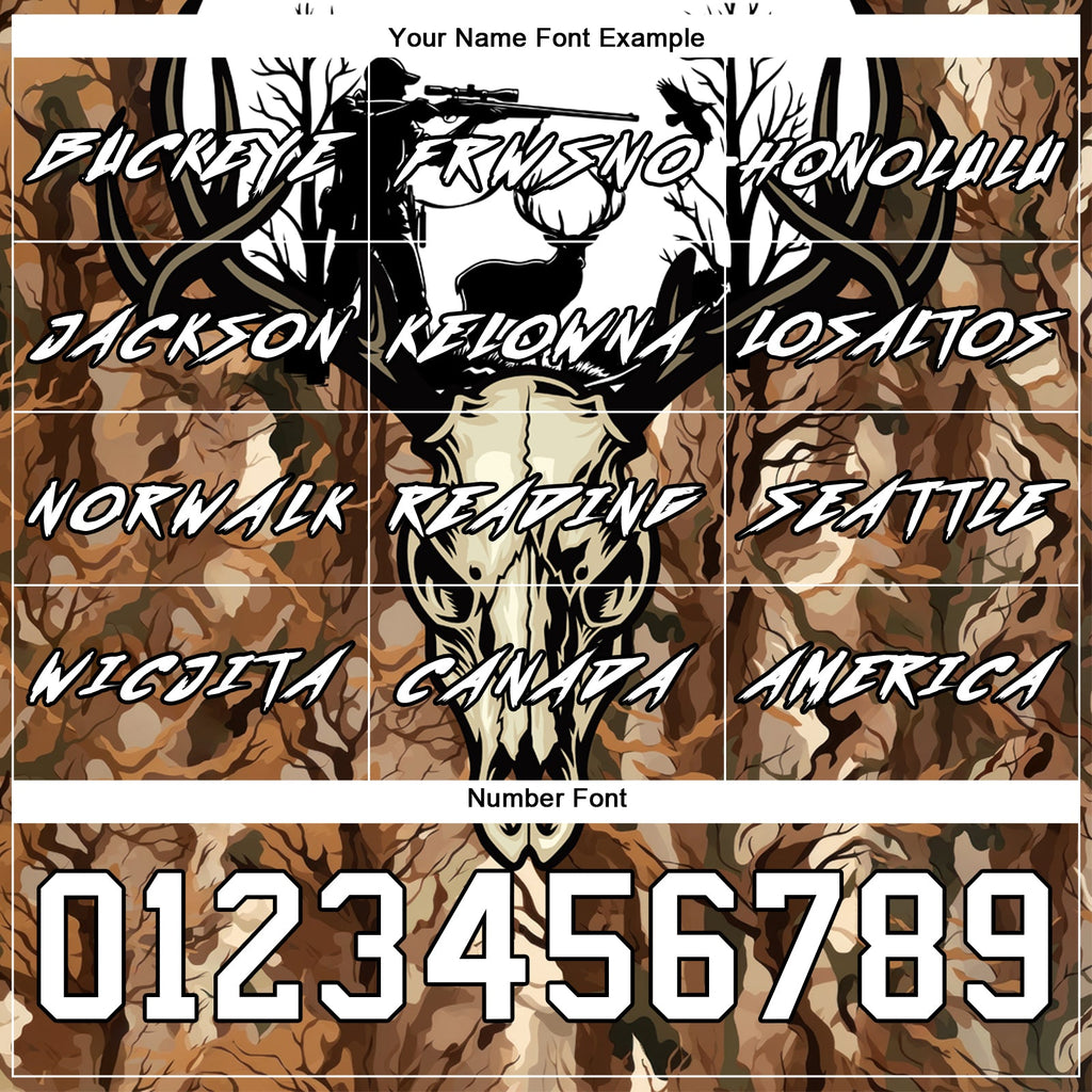 Custom Camo White-Black 3D Gun Hunter Deer Hunting Sports Pullover Sweatshirt Hoodie