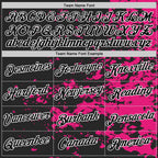 Custom Black Hot Pink-White 3D Esports Performance T-Shirt