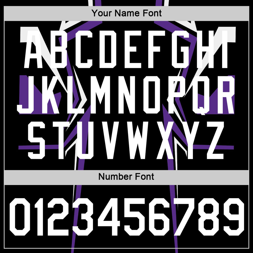 Custom Black White-Purple 3D Esports Performance T-Shirt