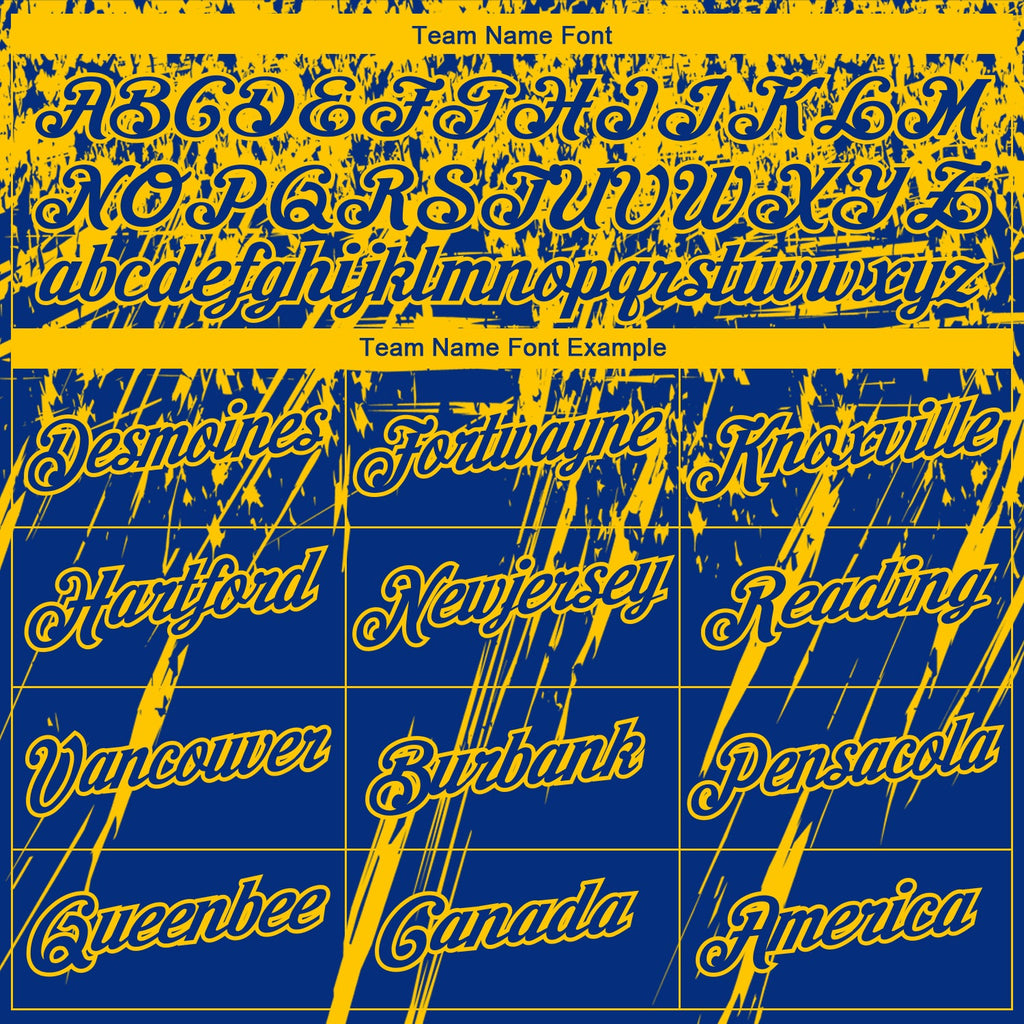 Custom Stitched Royal Yellow 3D Pattern Design Splash Grunge Art Sports Pullover Sweatshirt Hoodie