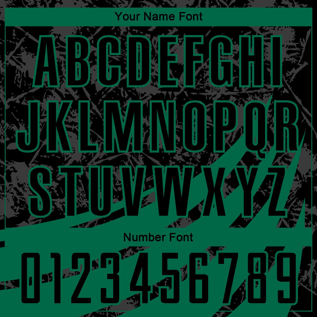 Custom Black Kelly Green Wind Shapes Round Neck Sublimation Basketball Uniform Jersey