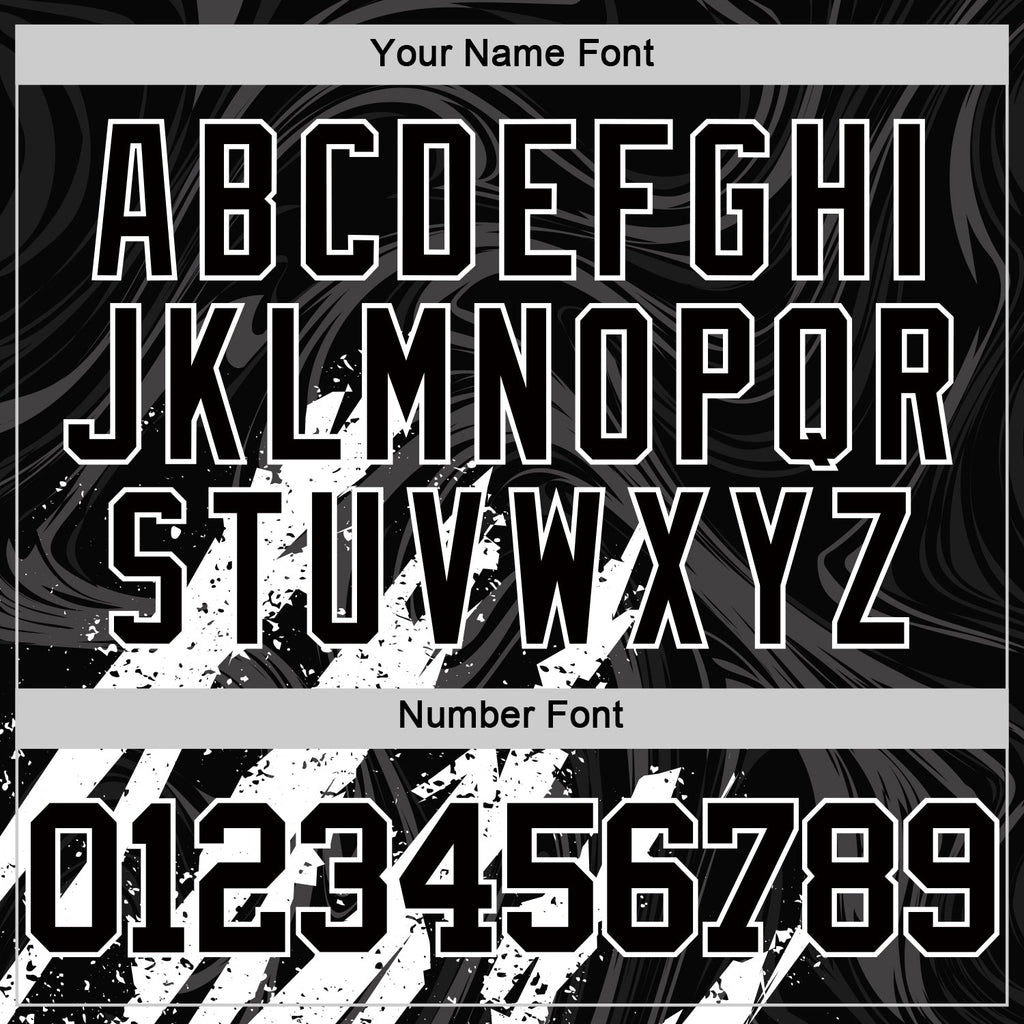 Custom Black White Splash Round Neck Sublimation Basketball Set Jersey
