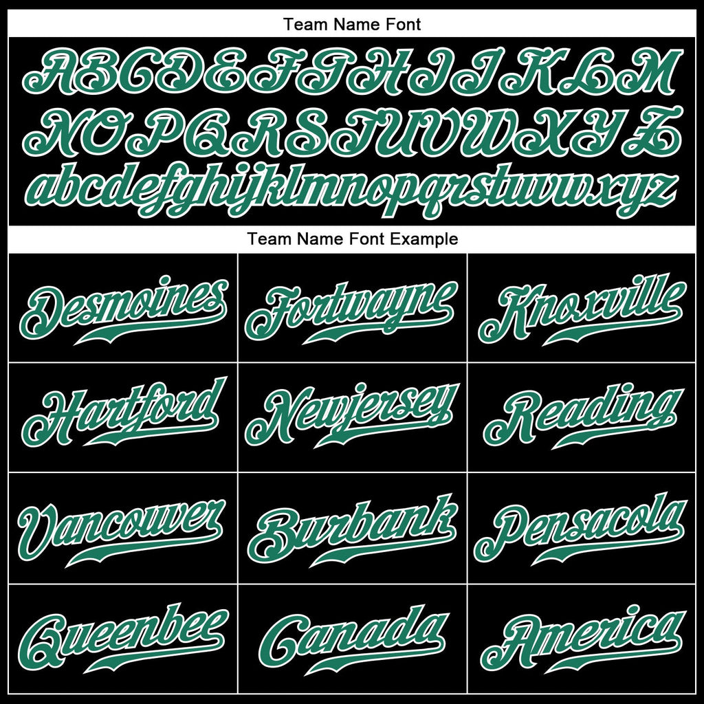 Custom Black Kelly Green Pinstripe Kelly Green-White Authentic Baseball Jersey