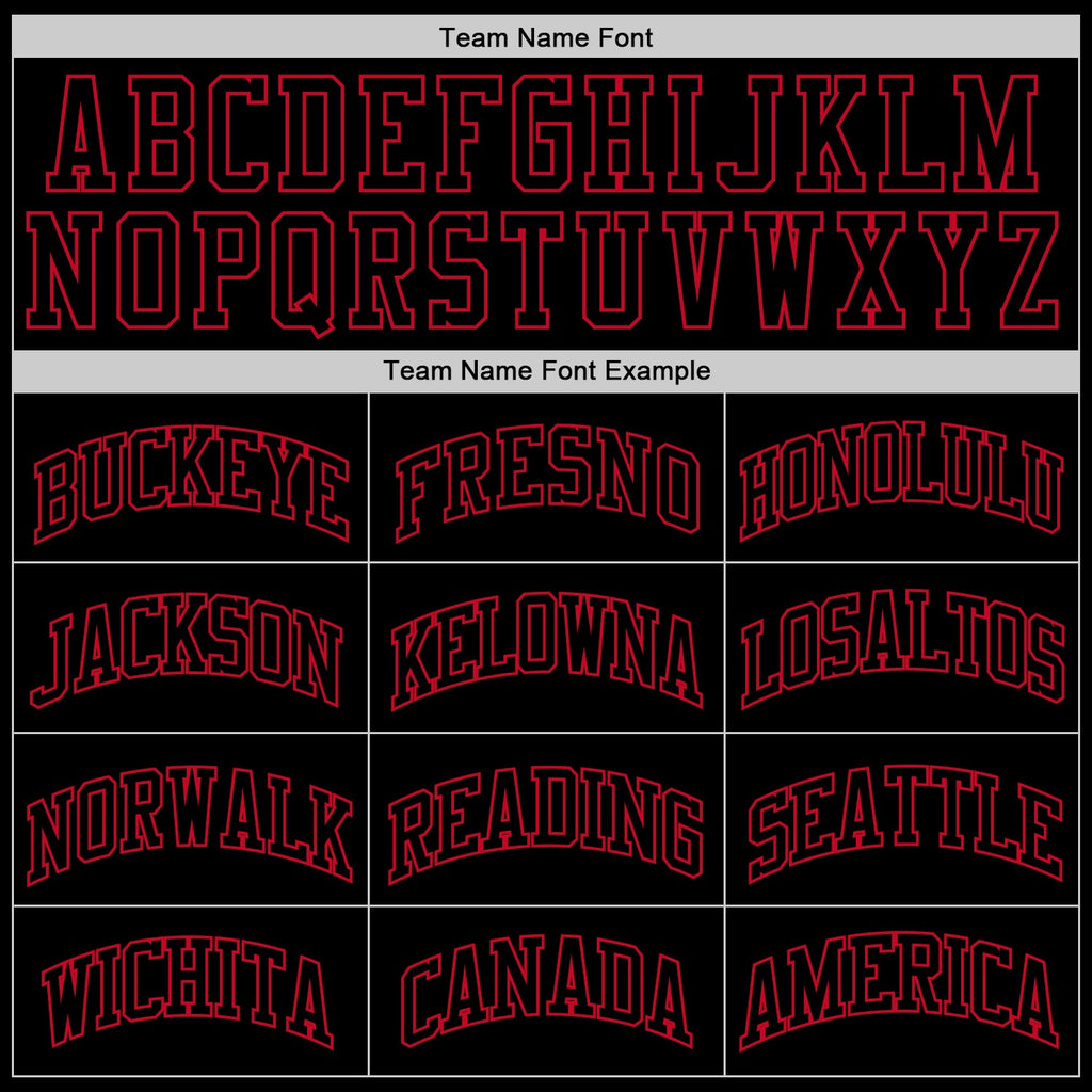 Custom Black Black-Red Authentic Throwback Basketball Jersey