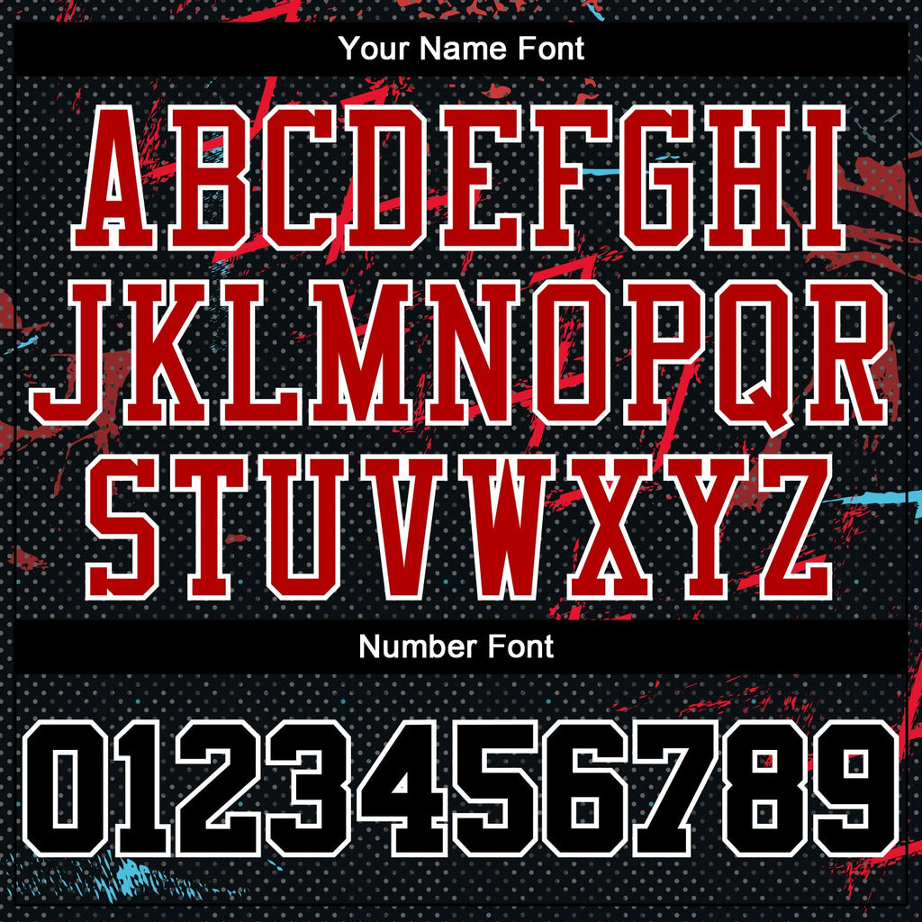 Custom Black Black-Red Round Neck Sublimation Basketball Uniform Jersey