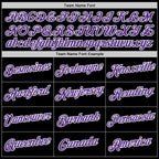 Custom Black Purple-White Performance T-Shirt