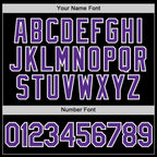 Custom Black Purple-White Performance T-Shirt