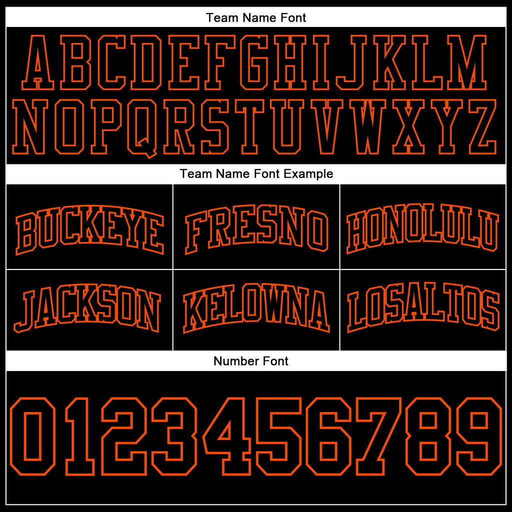 Custom Black Black-Orange Authentic Throwback Basketball Shorts