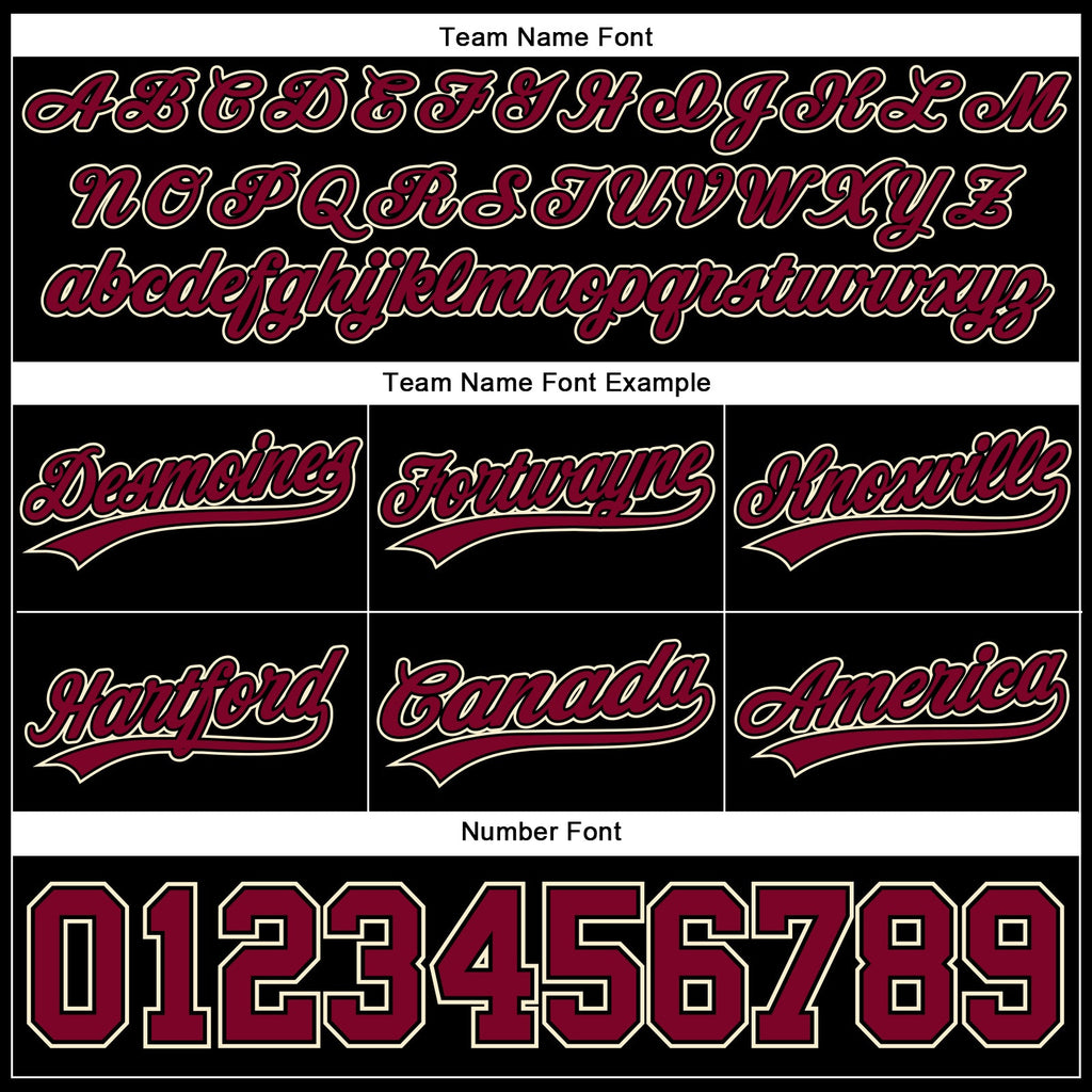 Custom Black Maroon-Cream Authentic Throwback Basketball Shorts