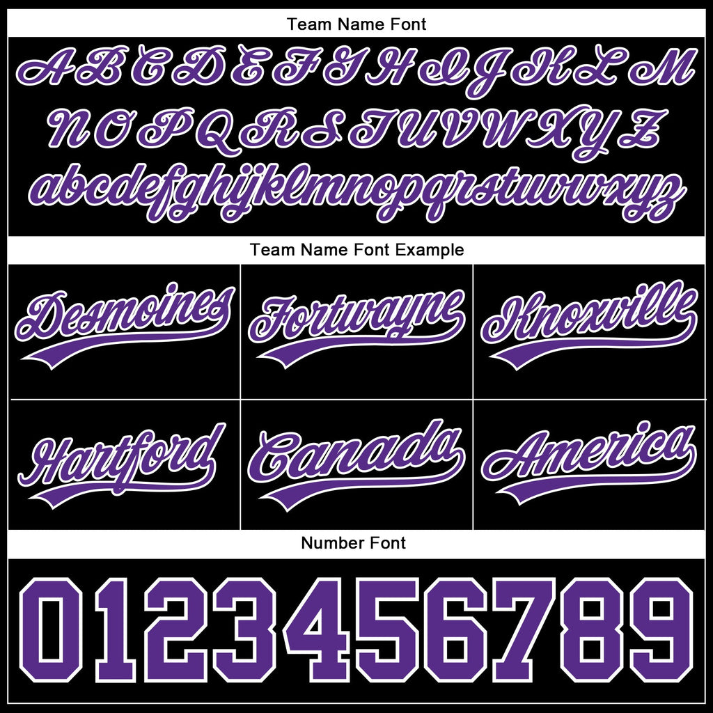 Custom Black Purple-White Authentic Throwback Basketball Shorts