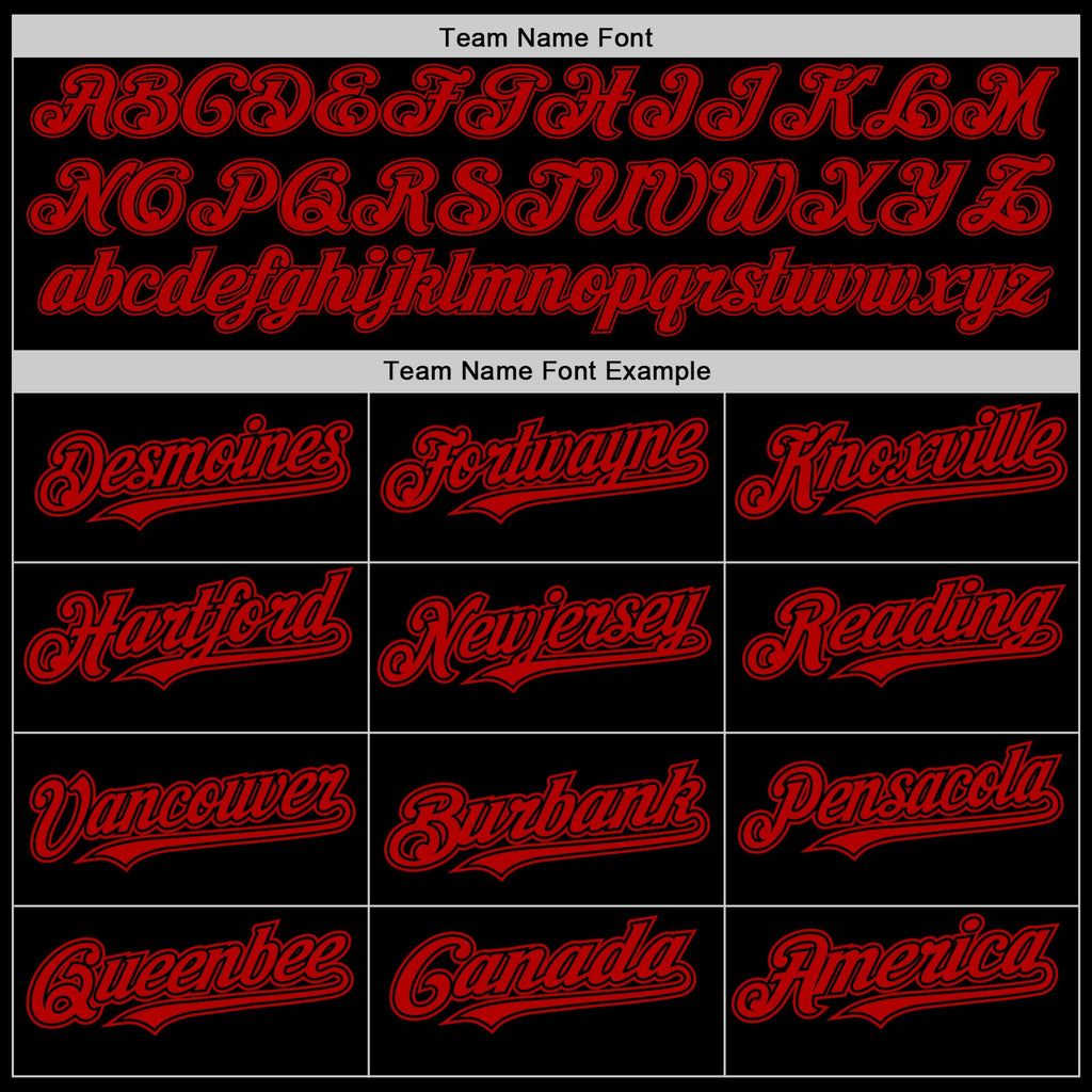 Custom Black Red Authentic Baseball Jersey