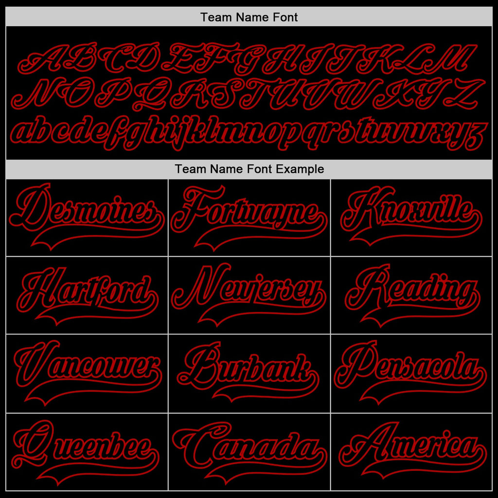 Custom Black Red Hockey Lace Neck Jersey
