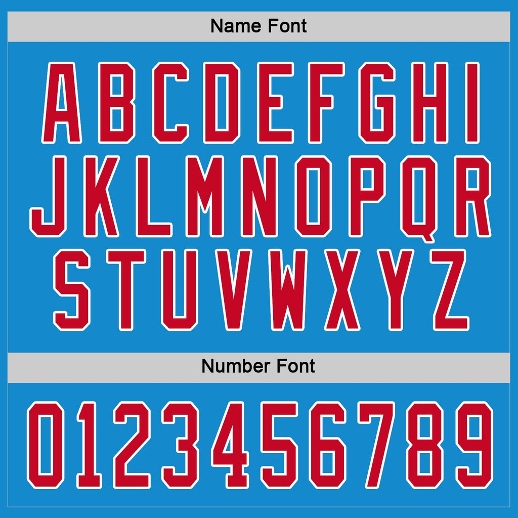 Custom Blue Red-White Hockey Jersey