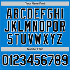 Custom Blue Black-White Performance T-Shirt