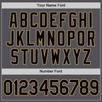 Custom Steel Gray Black-Old Gold Performance T-Shirt