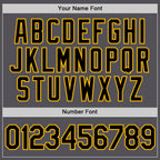 Custom Steel Gray Black-Gold Performance T-Shirt