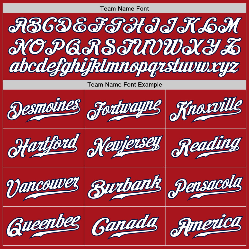 Custom Red White-Navy Authentic Fade Fashion Baseball Jersey