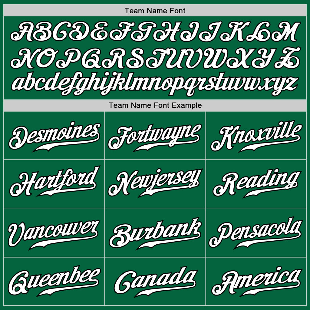 Custom Kelly Green White-Black Authentic Fade Fashion Baseball Jersey