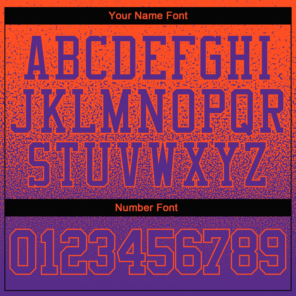 Custom Stitched Orange Purple Fade Fashion Sports Pullover Sweatshirt Hoodie