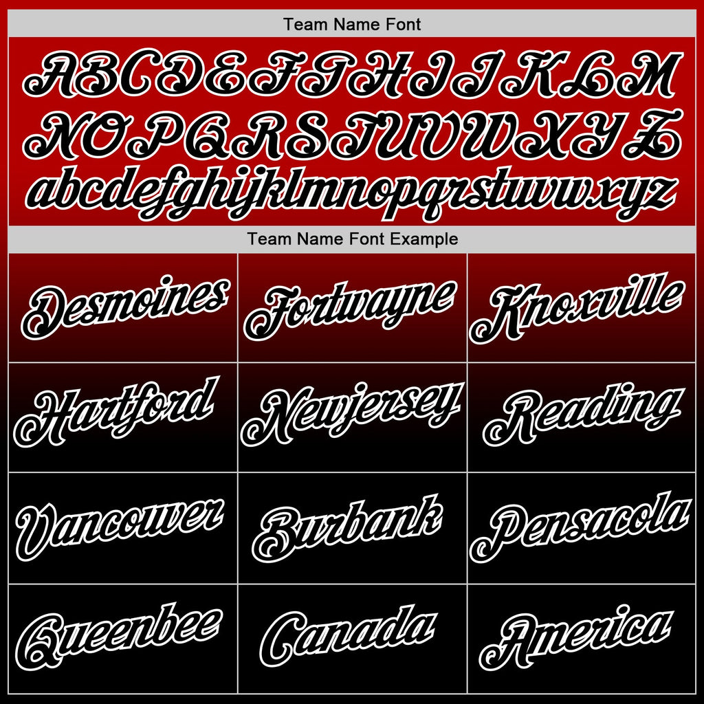 Custom Red Black-White Fade Fashion Performance T-Shirt