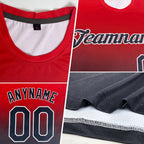 Custom Pink White-Black Fade Fashion Performance T-Shirt