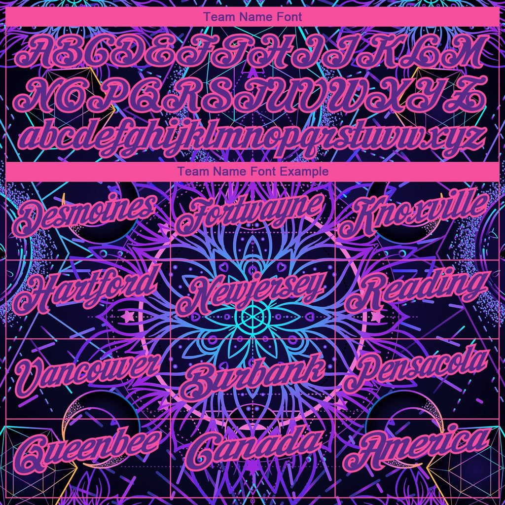 Custom Black Purple Pink 3D Pattern Design Magic Mushrooms Over Sacred Geometry Psychedelic Hallucination Performance Golf Polo Shirt