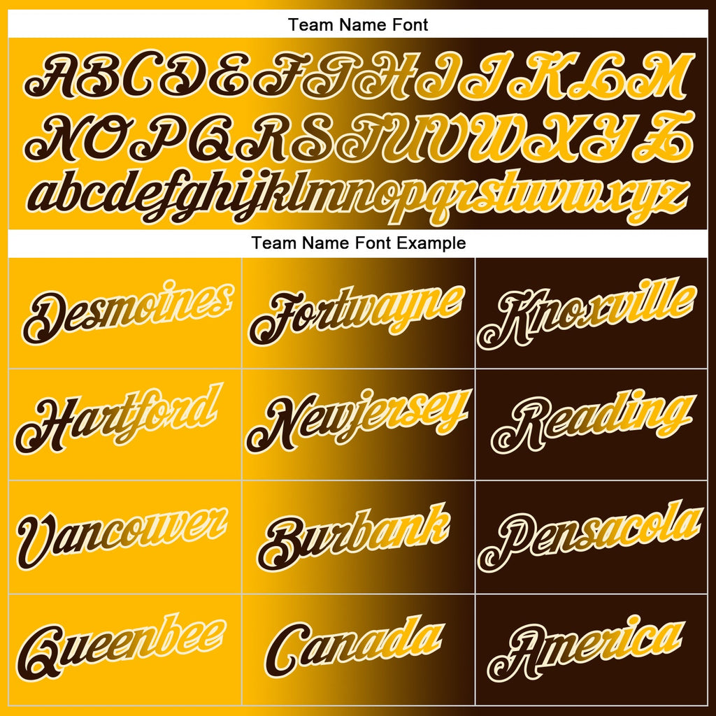Custom Stitched Brown Gold-Cream Gradient Fashion Sports Pullover Sweatshirt Hoodie