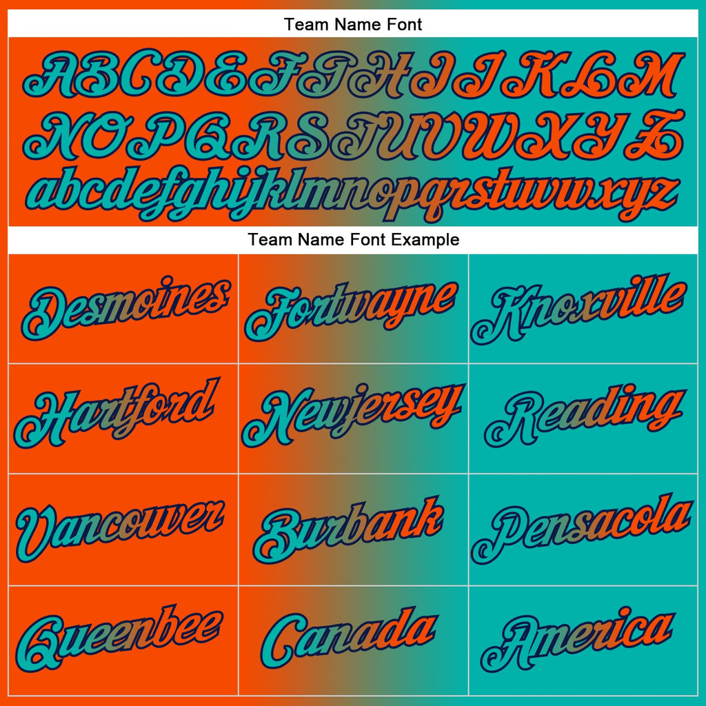 Custom Stitched Aqua Orange-Navy Gradient Fashion Sports Pullover Sweatshirt Hoodie