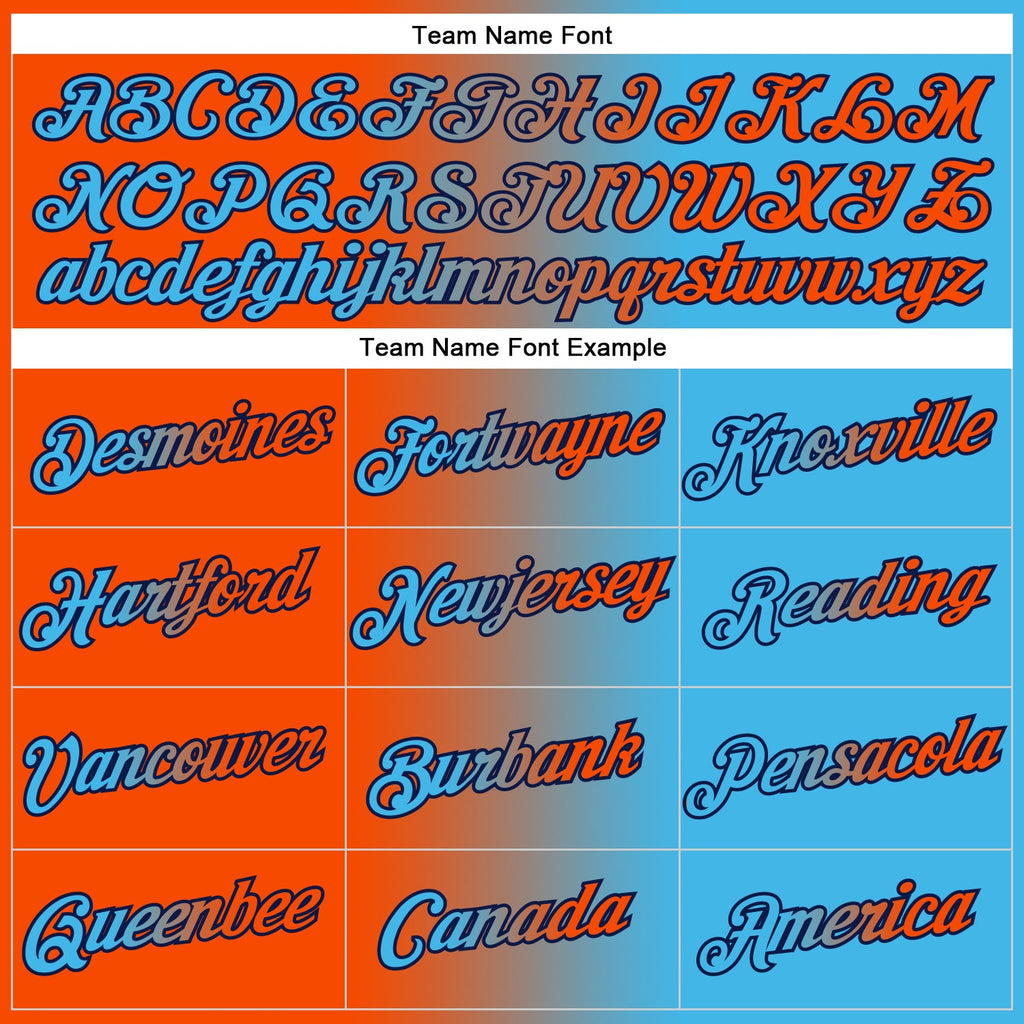 Custom Stitched Sky Blue Orange-Navy Gradient Fashion Sports Pullover Sweatshirt Hoodie