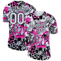 Custom Graffiti Pattern White-Black 3D Performance T-Shirt