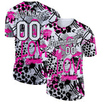 Custom Graffiti Pattern White-Black 3D Performance T-Shirt