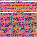 Custom Graffiti Pattern Gold-Pink 3D Colorful Leopard Performance T-Shirt