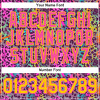 Custom Graffiti Pattern Gold-Pink 3D Colorful Leopard Performance T-Shirt