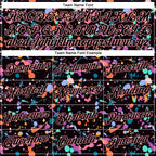 Custom Graffiti Pattern Black-Medium Pink 3D Expressive Splatter Performance T-Shirt