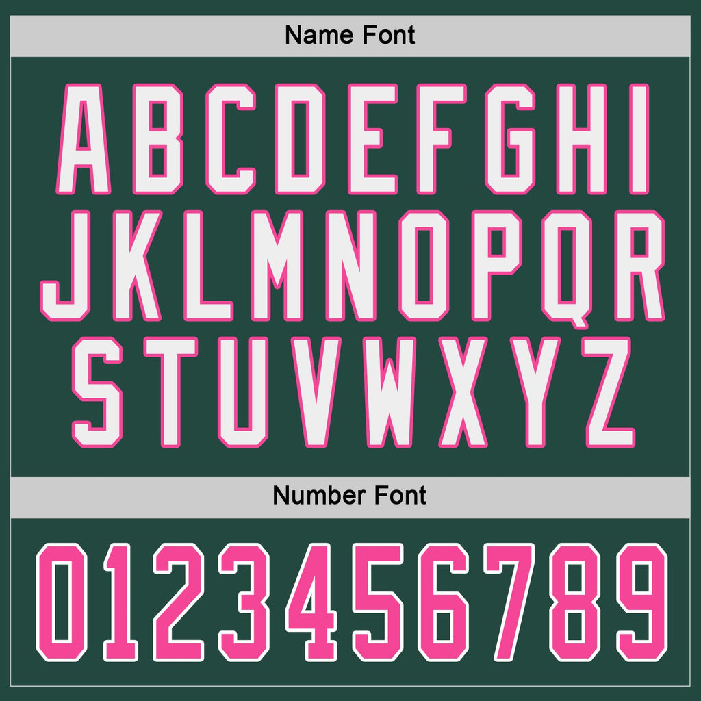 Custom Green Pink-White Hockey Jersey