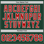 Custom Green Red-White Performance T-Shirt