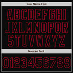 Custom Black Black-Red Bomber Full-Snap Varsity Letterman Jacket