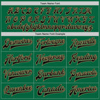 Custom Kelly Green Black-Old Gold Bomber Full-Snap Varsity Letterman Jacket