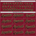 Custom Crimson Black-Old Gold Bomber Full-Snap Varsity Letterman Jacket