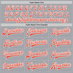 Custom Gray Orange-White Bomber Full-Snap Varsity Letterman Jacket