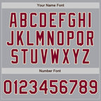 Custom Gray Maroon-Cream Bomber Full-Snap Varsity Letterman Jacket